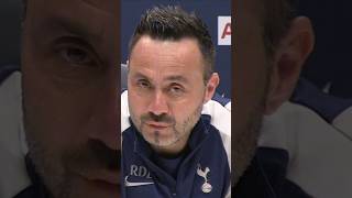 "WE HAVE QUALITY! WE HAVE TO BE POSITIVE!" Roberto De Zerbi on His Tottenham Hotspur Squad