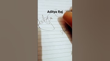 Aditya Raj name signature style