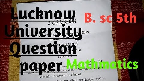 Numerical Analysis Que. Paper Lko #questionpaper #lucknow #university  #mathmatics