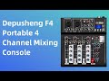 Depusheng f4 4 channel audio mixer sound professional mixing console with bluetooth usb recording