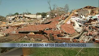 Cleanup begins after deadly tornadoes