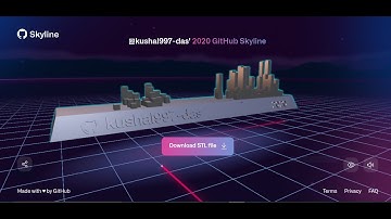 Github contribution graph in 3D