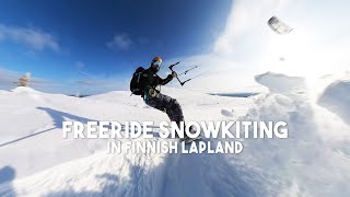 Freeride Snowkiting in Finnish Lapland (Hiihtoloma 2024)