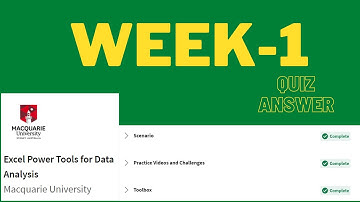Excel Power Tools for Data Analysis Macquarie University | Week 1| Quiz answer | Coursera
