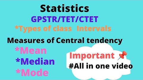 HSTR _ Statistics_#gpstr # tet # ctet _important#Mean#median#mode