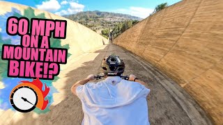 RIDING MY MTB FULL SPEED DOWN A DAM SPILLWAY - CAN I HIT 60 MPH?