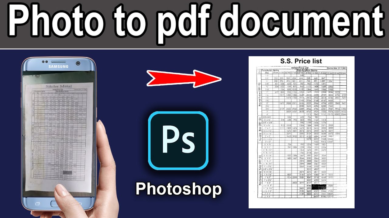 Convert any photo to a scanned document, Scan without scanner, edit