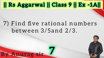 Find five rational numbers between 3/5 and 2/3.