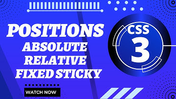 Positions in CSS3- Absolute, Relative, Fixed and Sticky in Urdu/Hindi |Web Coding With Bilal