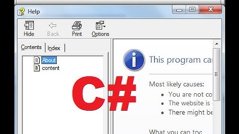 C# Tutorial 95: How to open and use CHM (Compiled HTML Help) help file in C#