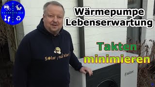The lifespan of a heat pump depends heavily on the number of cycles – Our settings