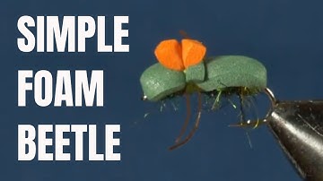 How to tie a Simple Foam Beetle Fly