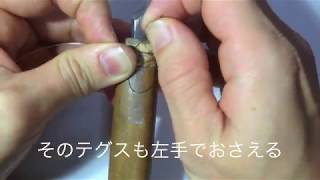 彫刻刀の作り方　テグスを巻く