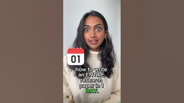 How to Write an Entire Research Paper in 1 DAY 🤯 #research #ai #gradschool #phd #writing #thesis