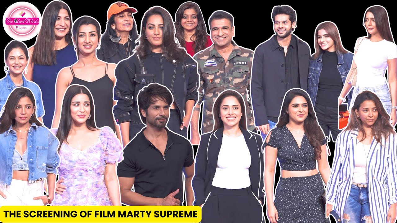 The Screening of Film Marty Supreme | Shahid Kapoor, Nushrat Bharucha, Nyra Banerjee, Madhurima Tuli