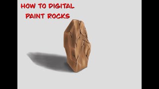 how to draw and digital paint rocks in procreate