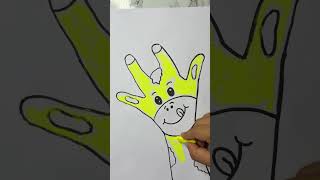 Drawing and Colouring Hands together 🎨 #easyart #shortsfeed