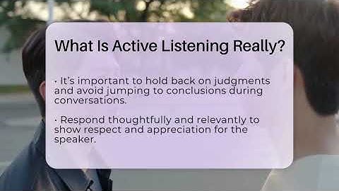 What Is Active Listening Really? - The Personal Growth Path