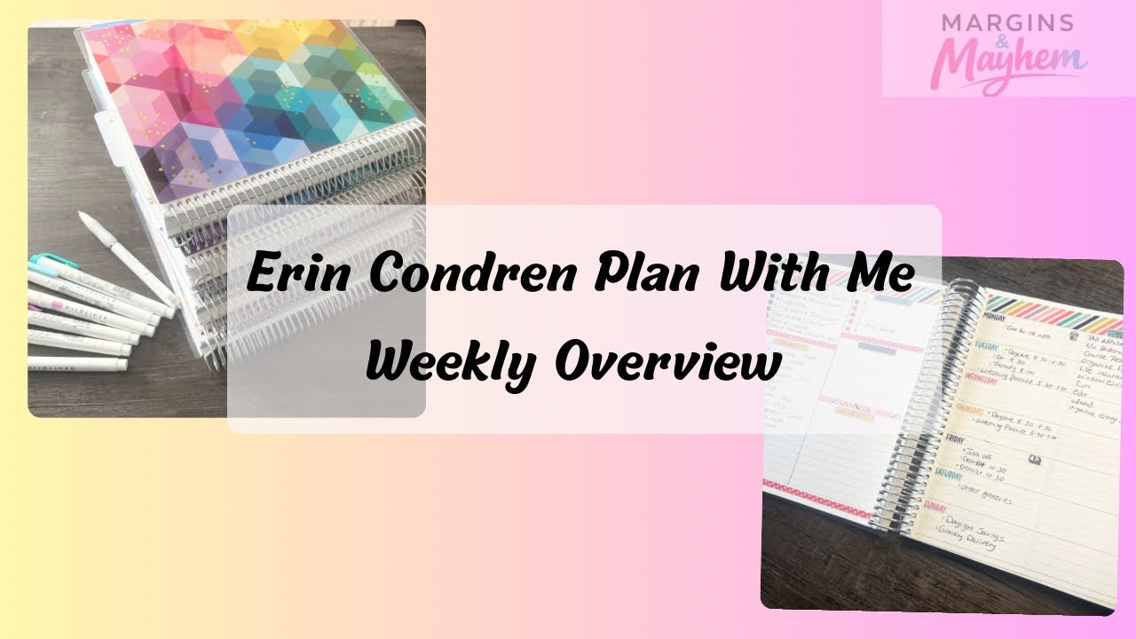 Plan With Me | Erin Condren | Daily Duo | Weekly Overview - YouTube