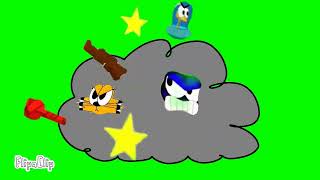 CartoonMania: the movie fight cloud green screen