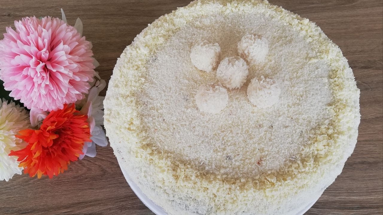 Tort Raffaello // Torta Raffaello // Raffaello Cake - YouTube