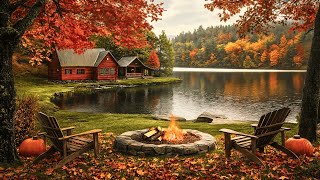 Autumn Fireside Retreat: Lake Views, Crackling Fire, and Gentle Nature Sounds for Relaxing, Working
