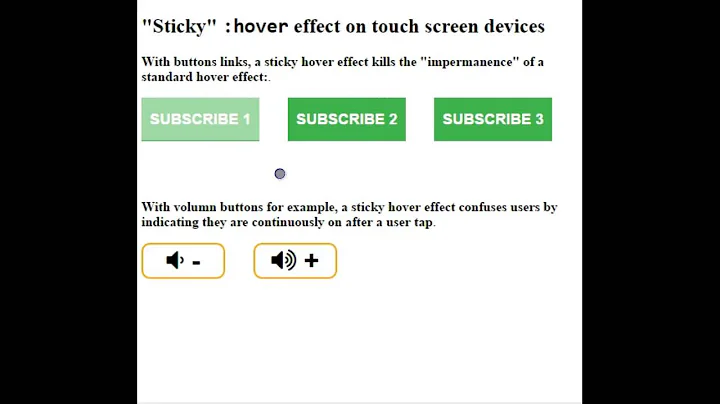 Sticky hover effect on touch screen devices
