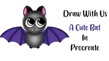 How To Draw A Cute Bat - Easy Procreate Tutorial #Halloween #Procreate #DigitalArt #bat