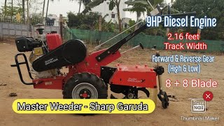 Master Power Weeder in Tamil | Sharp Garuda | 9HP Diesel Engine @AgriTamil2020