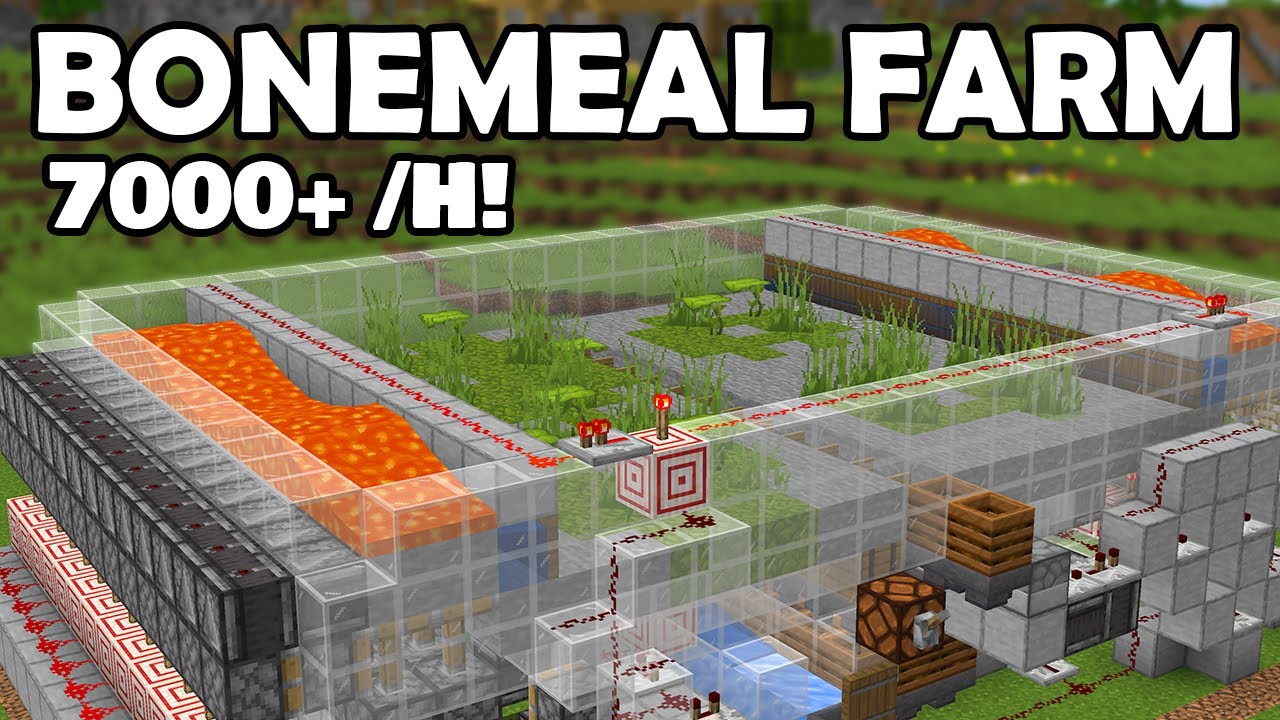 BEST BONEMEAL FARM 1.21.5 [+7,000 /hr] - MINECRAFT TUTORIAL [Design by ...