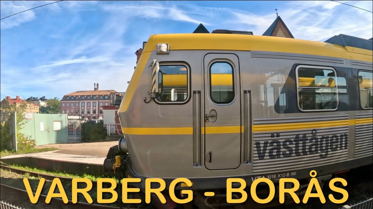Tågresa från Varberg till Borås genom tågfönstret