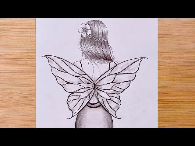 How to Draw a Fairy / Easy Pencil Sketch for Beginners - YouTube