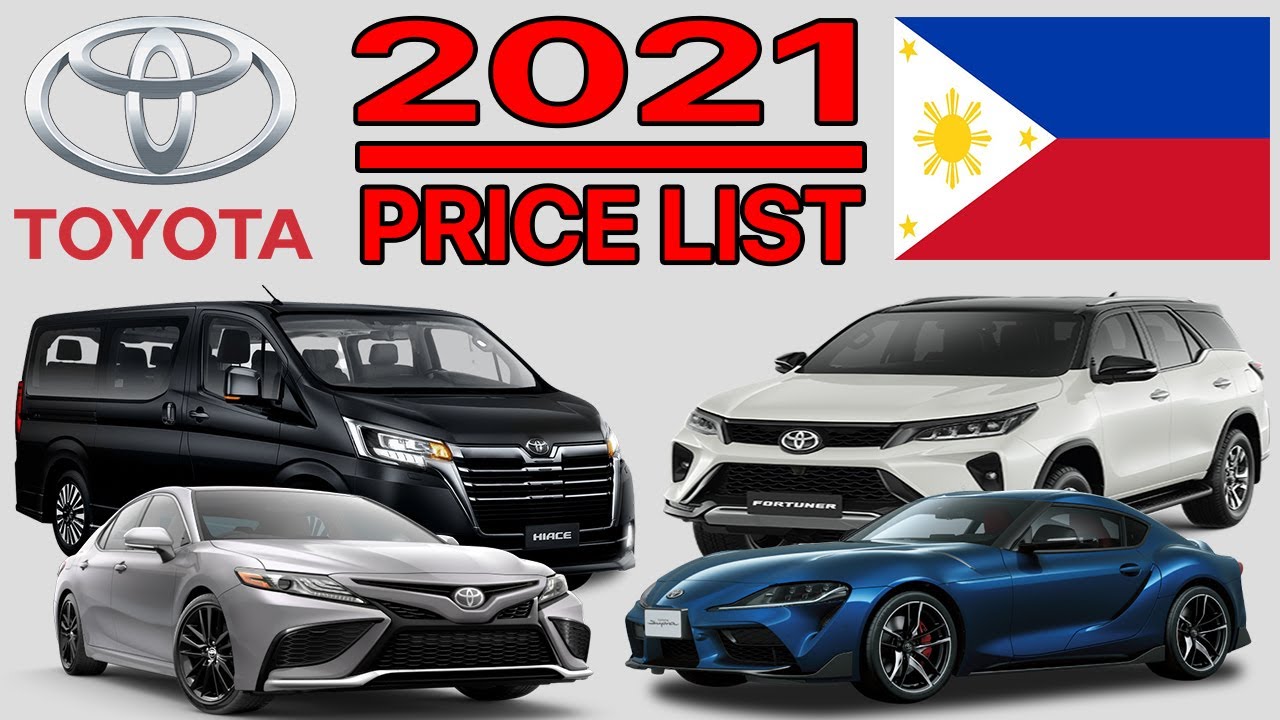 Toyota Price List In Philippines 21 Youtube