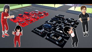 YUTA BLACK CARS VS MIO RED CARS - SAKURA SCHOOL SIMULATOR