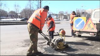 В Ульяновске ведётся ямочный ремонт дорог холодным асфальтом