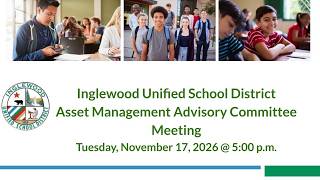 IUSD Asset Management Advisory Committee Meeting Tuesday, November 17, 2026 @ 5:00 p.m.