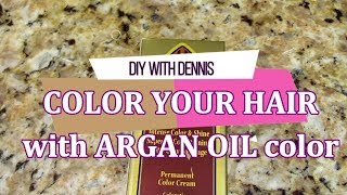 Color Hair using Argan Oil color by One 'n Only