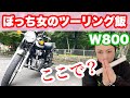 【バイク女子】初夏のソロツー飯はこれだ！カワサキW800で嵐山高雄パークウェイ【モトブログ】