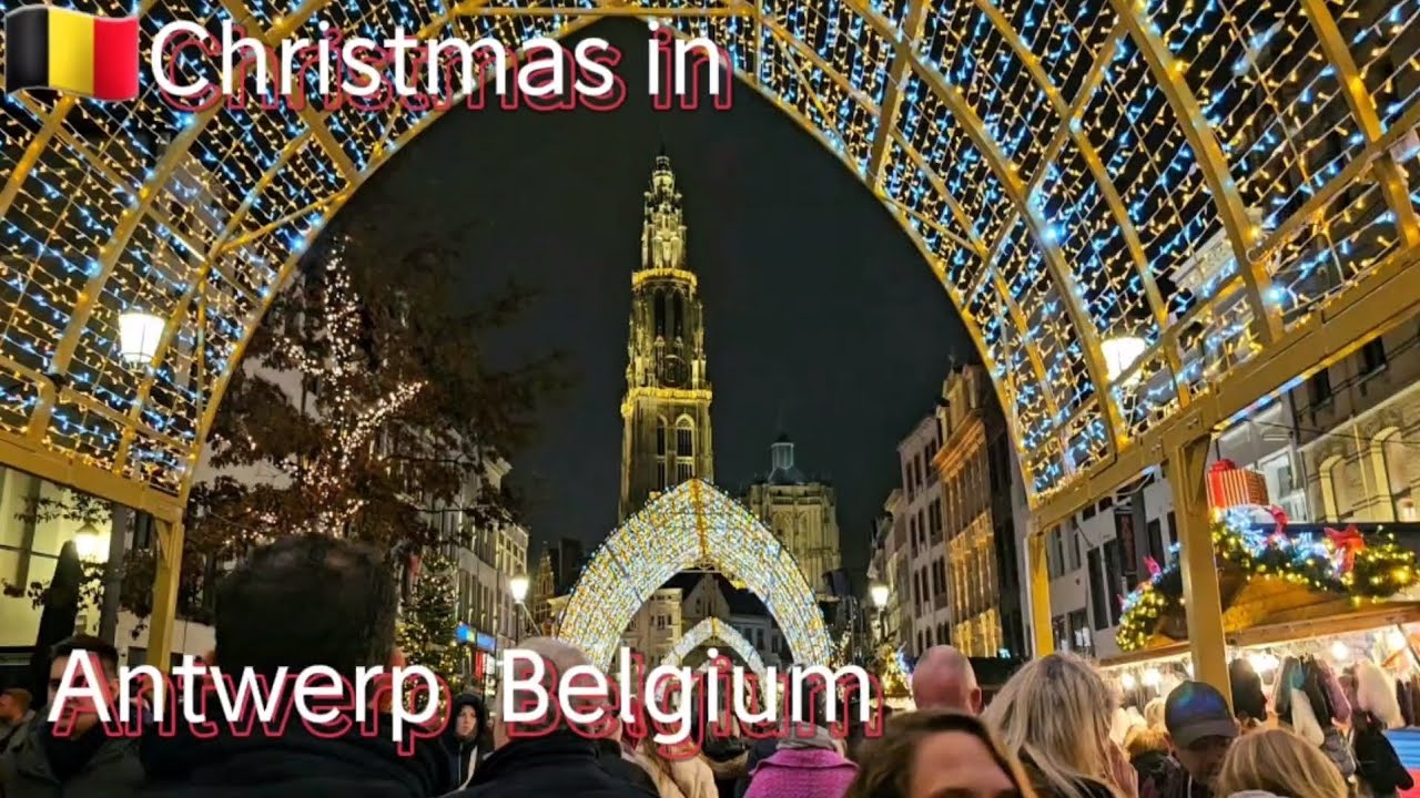 🇧🇪 Belgium Antwerp Christmas Market Walking tour🎄Antwerpen België Kerstmarkt🎄Anvers, Belgique