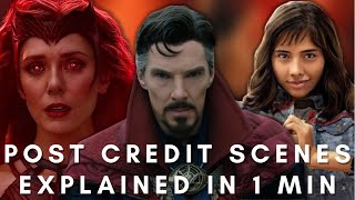 Post Credit Scenes Explained in 1 Minute | DOCTOR STRANGE IN THE MULTIVERSE OF MADNESS