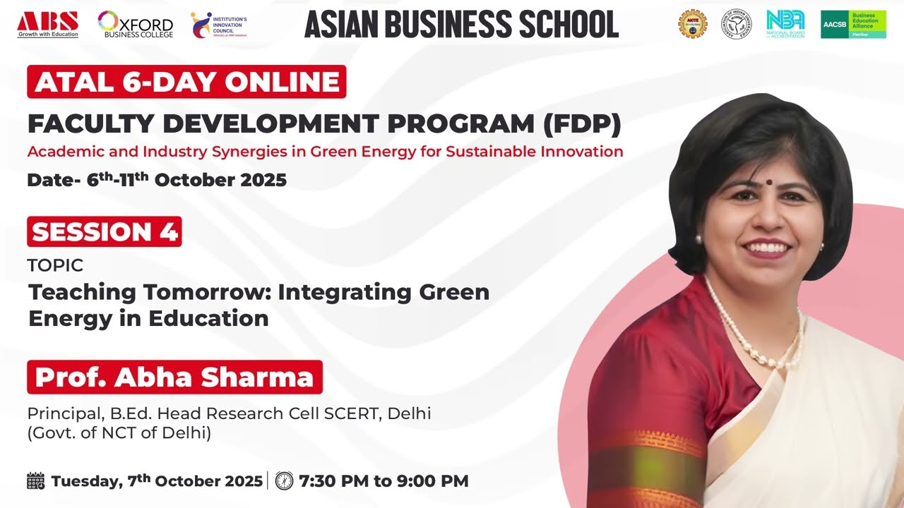 Day 2 | ATAL FDP on Green Energy for Sustainable Innovation