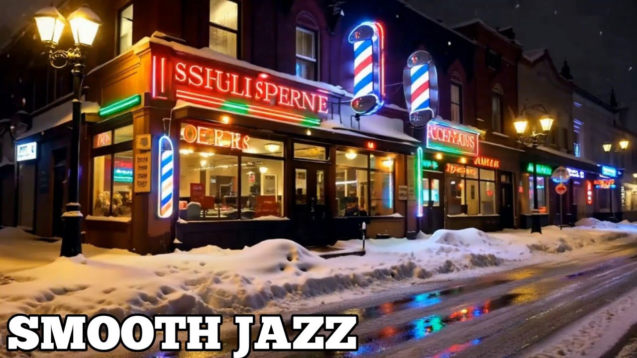 Cozy Barbershop Christmas Jazz | Smooth Holiday Music & Winter Atmosphere