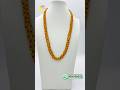 Yellow Pumpkin Beads Necklace with Original CZ High Crush Beads | 4 Thread Handmade Design