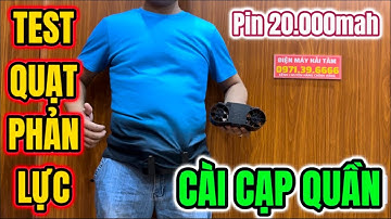 Test Quạt Phản Lực Cài Cạp Quần Siêu Gió Mẫu Pin 20.000mah Chạy Liên Tục Cả Ngày