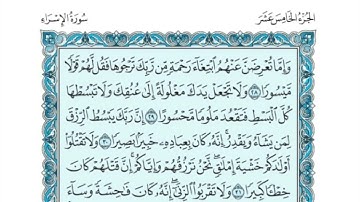 (15) القرآن الكريم الجزء الخامس عشر مكتوب الشيخ محمد صديق المنشاوي