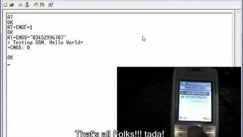 Sending SMS Using GSM (By a GSM Mobile Phone "t630")