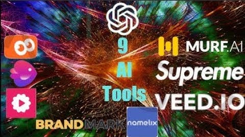 9 AI Tools, ChatGPT, Murf, Eightify, Supermeme, Invideo, Veed, Fliki, Namelix, Brandmark, AI voice,.