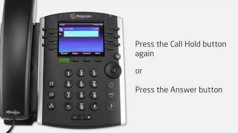 Polycom VVX - Chapter 5: Placing a call on hold
