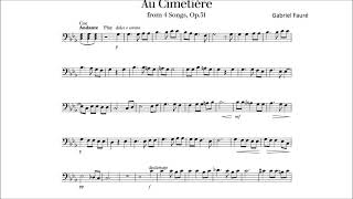 Cello Play-Along - Cimetière from 4 songs of Fauré - with sheet music