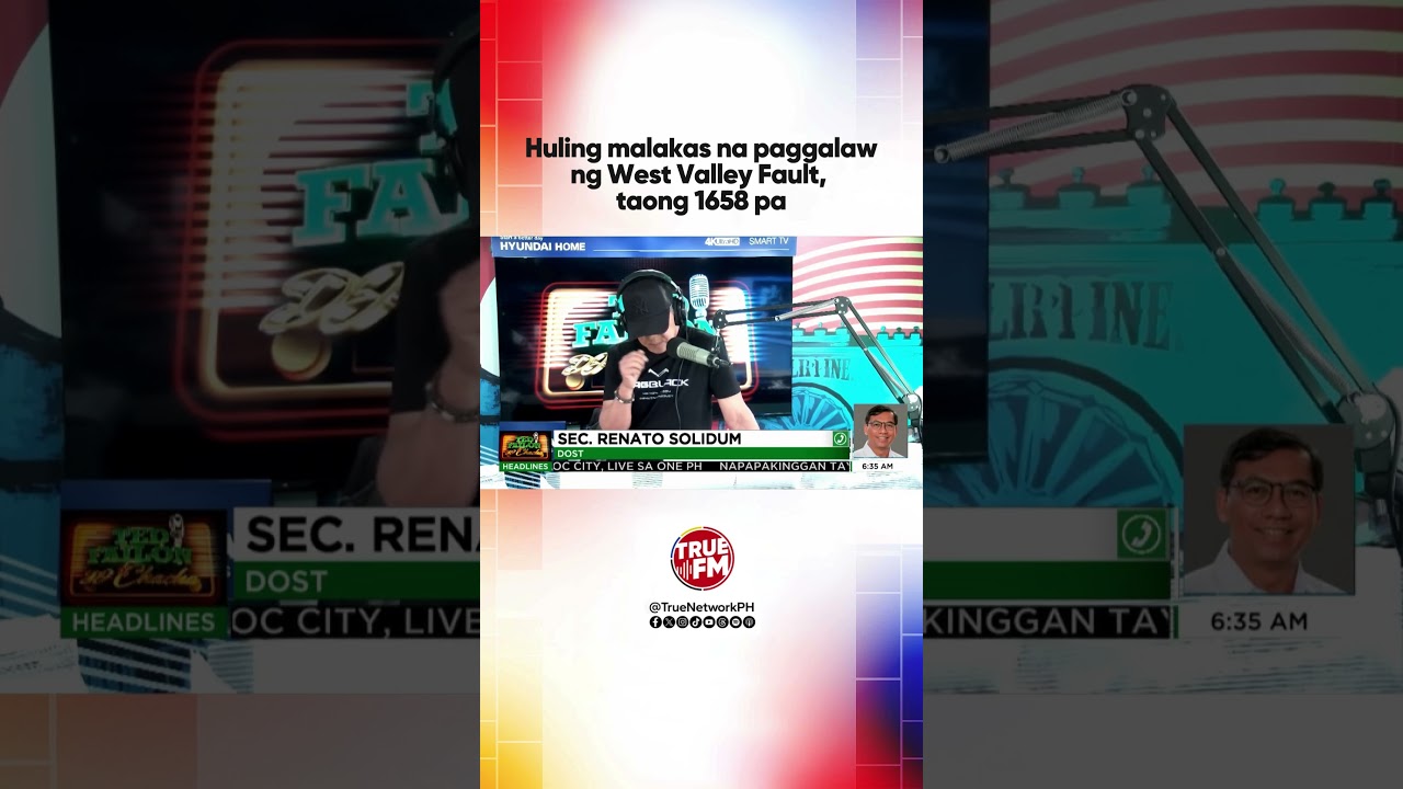 Huling malakas na paggalaw ng West Valley Fault, taong 1658 pa | Ted Failon & DJ Chacha